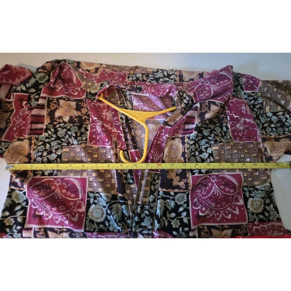 VINTAGE Sophia Morgan WIOR Patchwork Kimono Robe 70S 80S 90S Lounge Cotton Boho - Picture 7 of 14